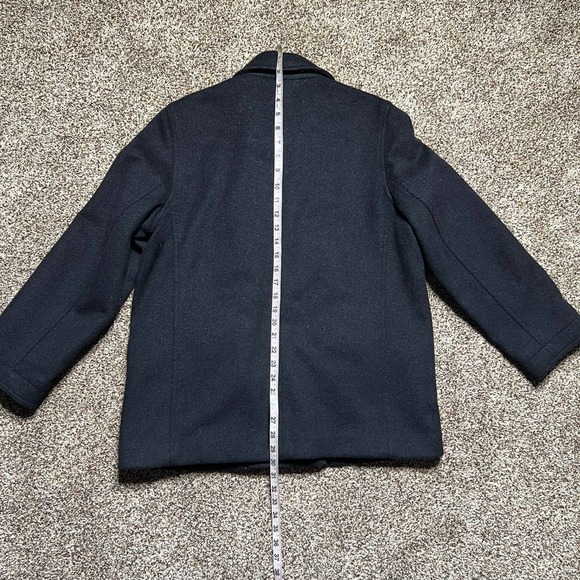 J.Crew Womens Gray Double-Breasted Wool Blend Peacoat Jacket Lined Petite Medium - Picture 5 of 9